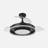 Ventilador retráctil Abrila Pitufo negro luz LED 50-107 cm
