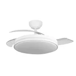 Ventilador retráctil Abrila Relampago blanco luz LED 48-107 cm