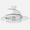Ventilador retráctil Abrila Tornado blanco con luz 50-107 cm