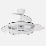 Ventilador retráctil Abrila Tornado blanco con luz 50-107 cm