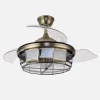 Ventilador retráctil Abrila Tornado cuero con luz 50-107 cm