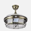 Ventilador retráctil Abrila Tornado cuero con luz 50-107 cm