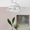 Ventilador retráctil Abrila Tornado blanco con luz 50-107 cm