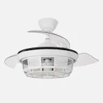 Ventilador retráctil Abrila Tornado Mini blanco con luz 40-91 cm
