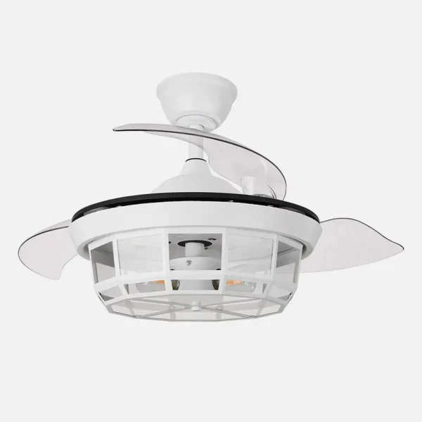 Ventilador retráctil Abrila Tornado Mini blanco con luz 40-91 cm