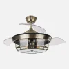 Ventilador retráctil Abrila Tornado Mini cuero con luz 40-91 cm