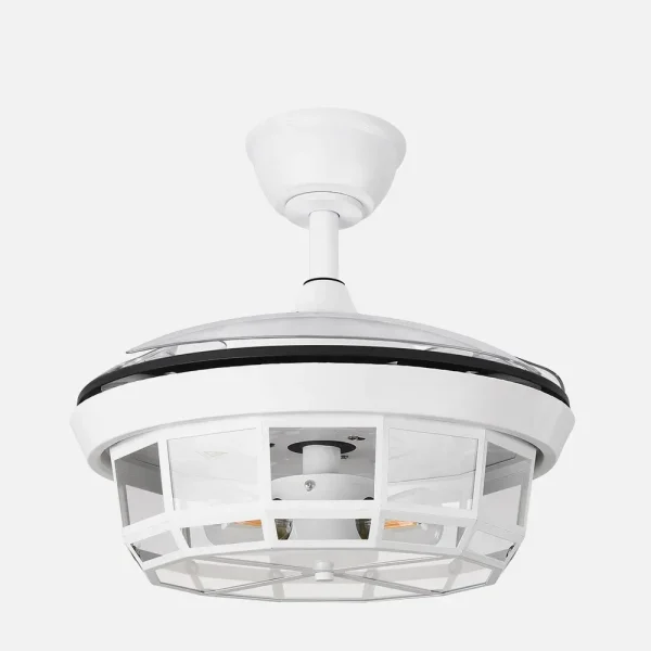 Ventilador retráctil Abrila Tornado Mini blanco con luz 40-91 cm