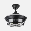 Ventilador retráctil Abrila Tornado Mini negro con luz 40-91 cm