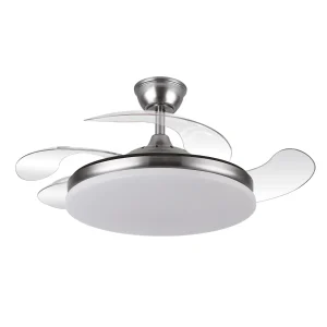 ventilador-techo-retractil-abrila-tridente-led-motor-dc-4-aspas-niquel-236391303 Ventilador retráctil Abrila Tridente níquel luz LED 50-107 cm