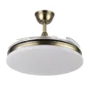 Ventilador retráctil Abrila Tridente cuero luz LED 50-107 cm