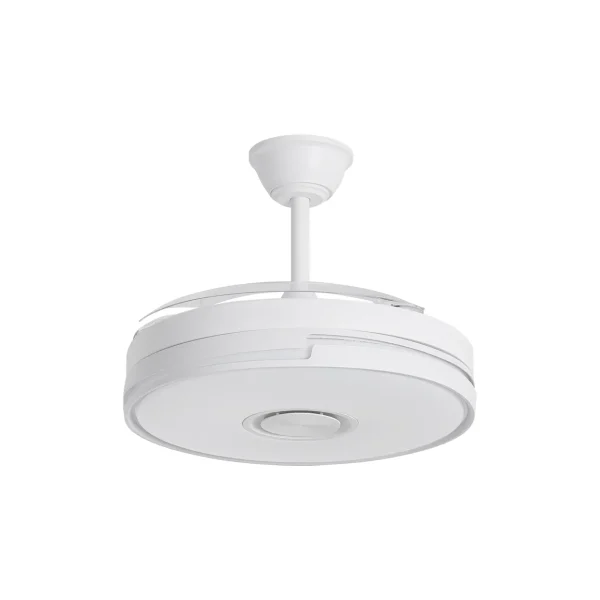 Ventilador retráctil Alemar Auron blanco luz LED 50-107 cm