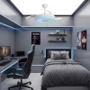 Ventilador retráctil Alemar Auron blanco luz LED 50-107 cm