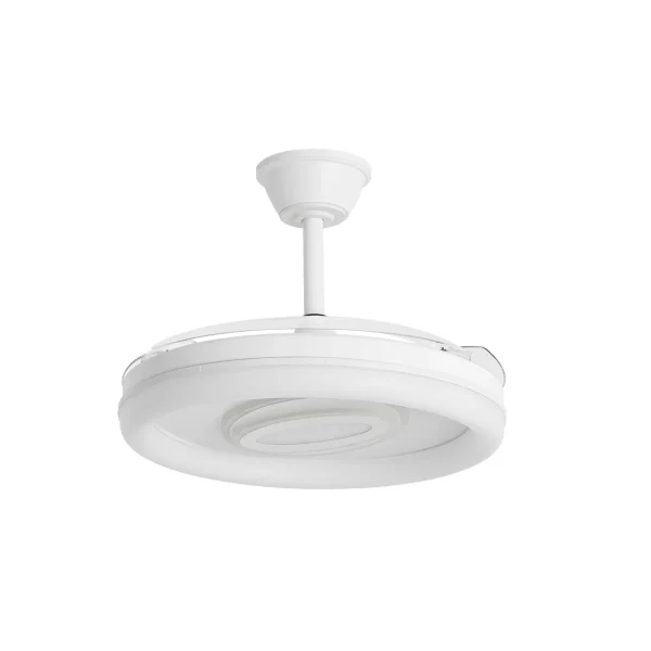 ventilador-techo-retractil-alemar-bribon-led-motor-dc-blanco-16021 Ventilador retráctil Alemar Bribon blanco luz ovalada LED 48-106 cm