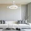 ventilador-techo-retractil-alemar-bribon-led-motor-dc-mando-blanco-plata-16024 Ventilador retráctil Alemar Bribon blanco plata luz LED 48-106 cm