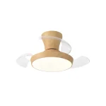 Ventilador retráctil Alemar Cabrio madera luz LED 28-71 cm
