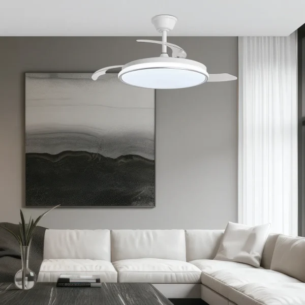 ventilador-techo-retractil-alemar-dublin-led-mando-motor-dc-blanco-plata-16002 Ventilador retráctil Alemar Dublin blanco plata luz LED 50-107 cm