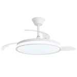 Ventilador retráctil Alemar Dublin blanco luz LED 50-107 cm