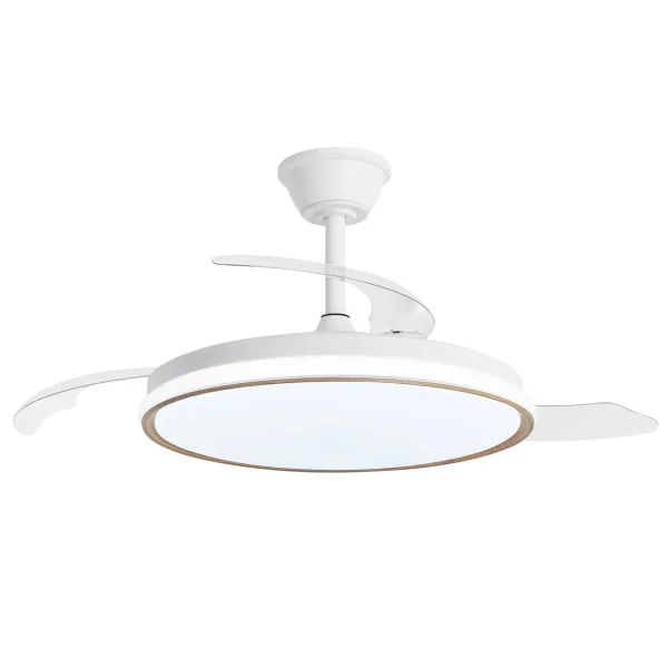 ventilador-techo-retractil-alemar-dublin-led-motor-dc-3-aspas-blanco-madera-16003 Ventilador retráctil Alemar Dublin blanco madera clara LED 50-107 cm