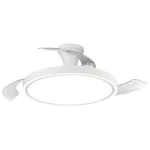 Ventilador retráctil Alemar Kuper blanco luz LED 40-88 cm