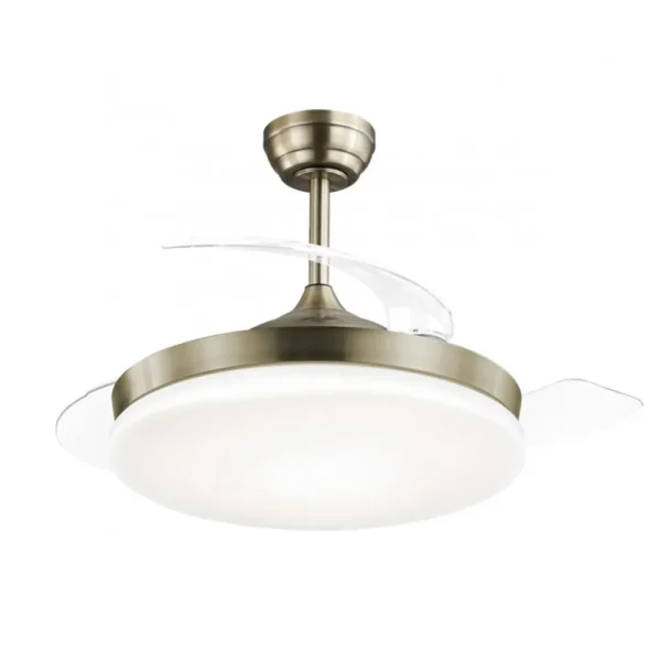 Ventilador de techo retráctil Alemar Malta cuero LED