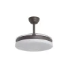 Ventilador de techo de aspas retractiles serie malta de Alemar con luz LED tono cafe