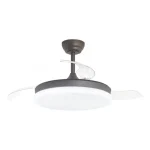 Ventilador retráctil Alemar Malta Mini café luz LED 40-91 cm