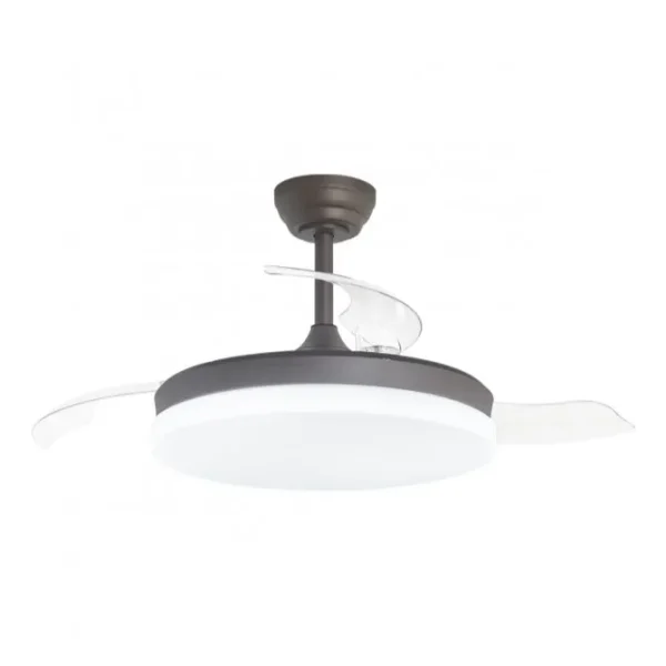 Ventilador retráctil Alemar Mini Malta café luz LED