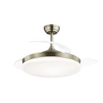 Ventilador retráctil Alemar Malta Mini cuero luz LED 40-91 cm