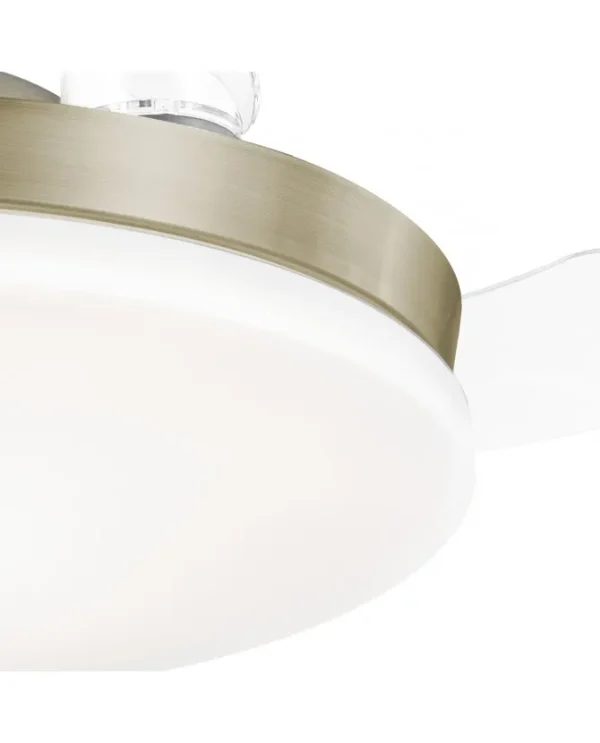 Ventilador retráctil Alemar Malta Mini cuero luz LED 40-91 cm