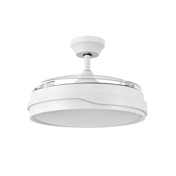 ventilador-techo-retractil-alemar-nelo-led-motor-dc-blanco-11533 Ventilador retráctil Alemar Nelo blanco luz LED 50-107 cm
