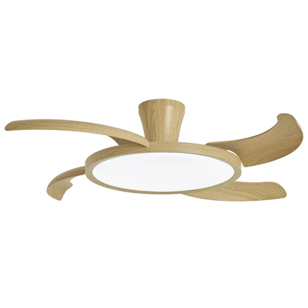 ventilador-techo-retractil-alemar-qatar-led-motor-dc-4-aspas-madera-clara-16016 Ventilador retráctil Alemar Qatar madera clara luz LED 49-120 cm