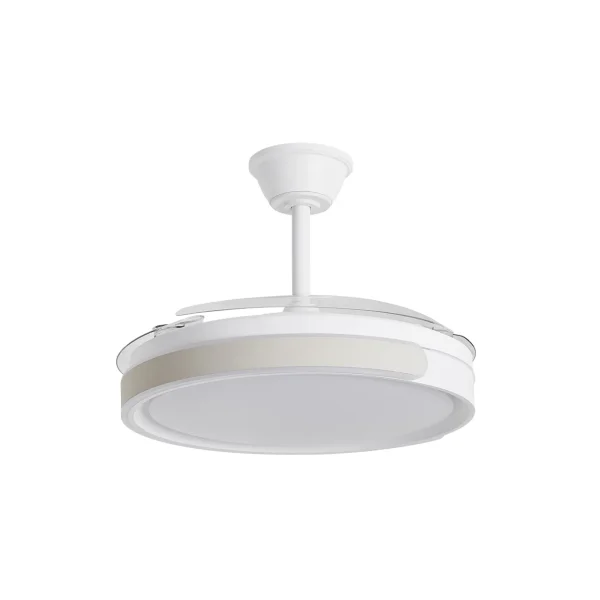 ventilador-techo-retractil-alemar-samana-led-motor-dc-blanco-beige-16013 Ventilador retráctil Alemar Samana blanco beige luz LED 50-107 cm