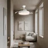 ventilador-techo-retractil-alemar-samana-led-motor-dc-mando-blanco-beige-16013 Ventilador retráctil Alemar Samana blanco beige luz LED 50-107 cm