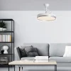 ventilador-techo-retractil-alemar-togo-led-motor-dc-blanco-plata-11816 Ventilador retráctil Alemar Togo blanco plata luz LED 50-107 cm