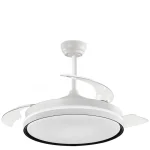 Ventilador retráctil Alemar Vic blanco luz LED 50-107 cm