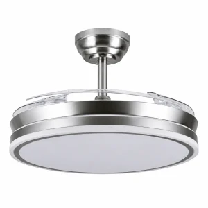 Ventilador de techo retráctil Andiluz New Maui níquel LED 4 aspas