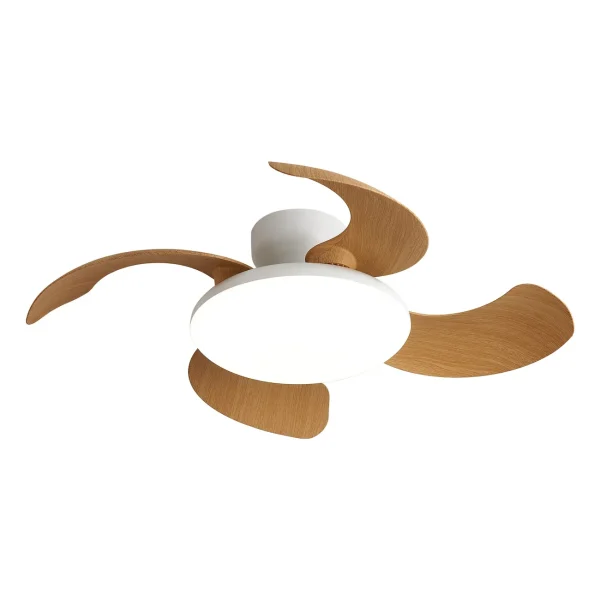 ventilador-techo-retractil-mantra-aloha-ii-led-motor-dc-4-aspas-blanco-madera-clara-9515 Ventilador retráctil Mantra Aloha II Blanco Madera clara Luz LED 48,8-83 cm