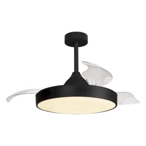 ventilador-techo-retractil-mantra-alsaka-led-motor-dc-3-aspas-negro-8754 Ventilador retráctil Mantra Alaska Negro Luz LED 50-106 cm