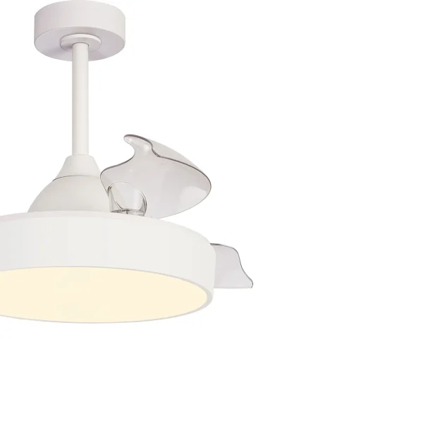 ventilador-techo-retractil-mantra-alsaka-mini-led-motor-dc-blanco-8755 Ventilador retráctil Mantra Alaska MINI Blanco Luz LED 43-91 cm