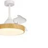 ventilador-techo-retractil-mantra-alsaka-mini-led-motor-dc-blanco-madera-8756 Ventilador Mantra Alaska MINI Blanco y madera Luz LED 43-91 cm