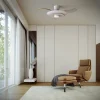 Ventilador retráctil Mantra Kyoto Blanco Luz LED 52-106 cm