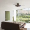 Ventilador retráctil Mantra Kyoto Marron Luz LED 52-106 cm