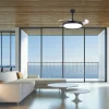 Ventilador retráctil Mantra Mistral Negro Luz LED 51,5-106 cm