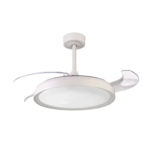 ventilador-techo-retractil-mantra-mistral-led-motor-dc-3-aspas-blanco-8826 Ventilador retráctil Mantra Mistral Blanco Luz LED 51,5-106 cm