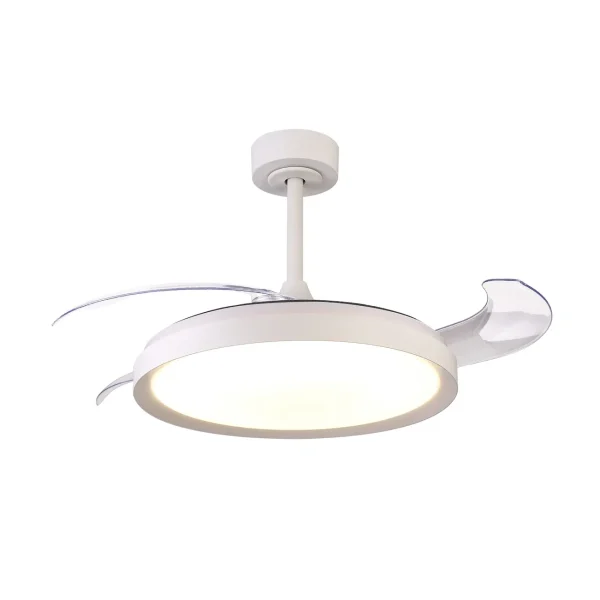 ventilador-techo-retractil-mantra-mistral-led-motor-dc-blanco-8826 Ventilador retráctil Mantra Mistral Blanco Luz LED 51,5-106 cm