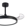 Ventilador retráctil Mantra Mistral Negro Luz LED 51,5-106 cm