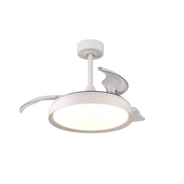 Ventilador retráctil Mantra Mistral MINI Blanco Luz LED 45-91 cm
