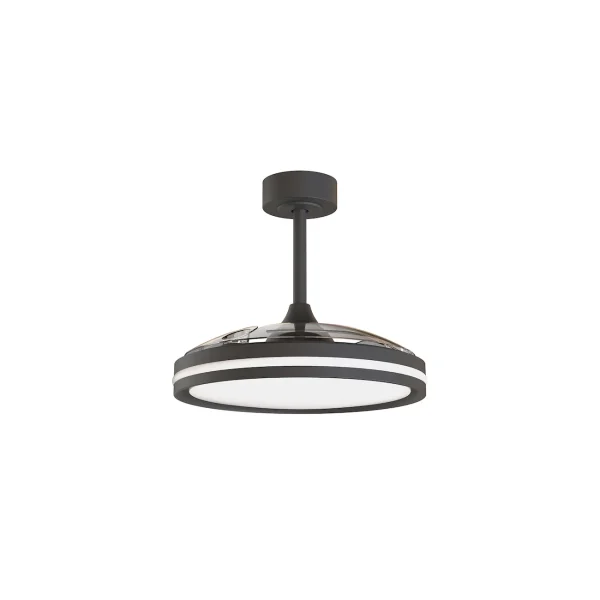 ventilador-techo-retractil-mantra-north-led-motor-dc-3-aspas-negro-8730 Ventilador retráctil Mantra North Negro Luz LED 43-91 cm