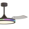 ventilador-techo-retractil-mantra-north-led-motor-dc-negro-8730 Ventilador retráctil Mantra North Negro Luz LED 43-91 cm
