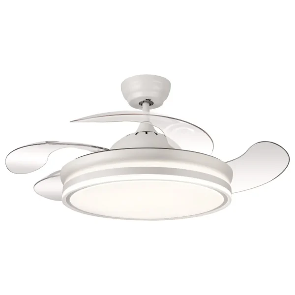 Ventilador retráctil Mimax Calima L blanco LED 50-108 cm